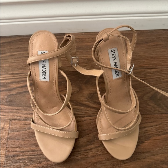 Steve Madden Strappy Nude Heels - Picture 8 of 8
